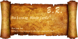 Belcsug Rodrigó névjegykártya